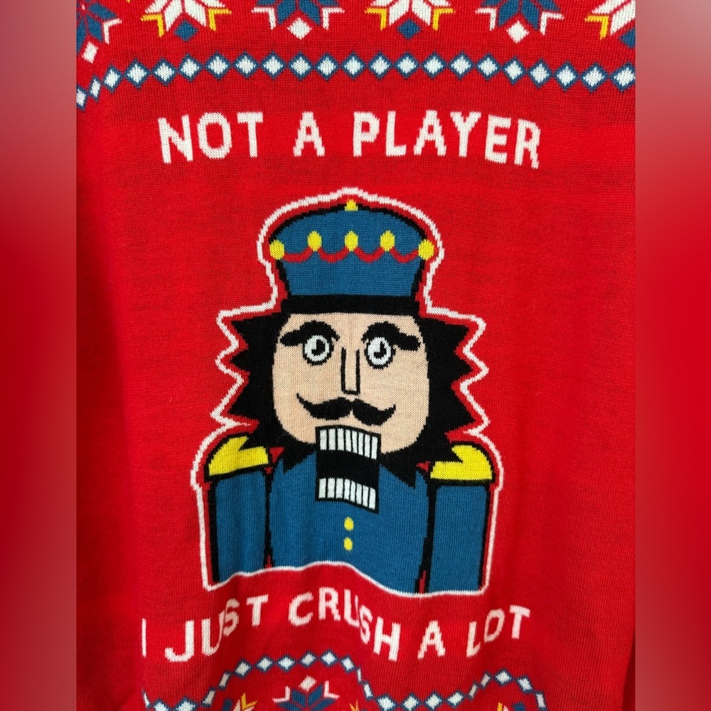 Tipsy Elves Not A Player NutCracker Ugly Christma… - image 4